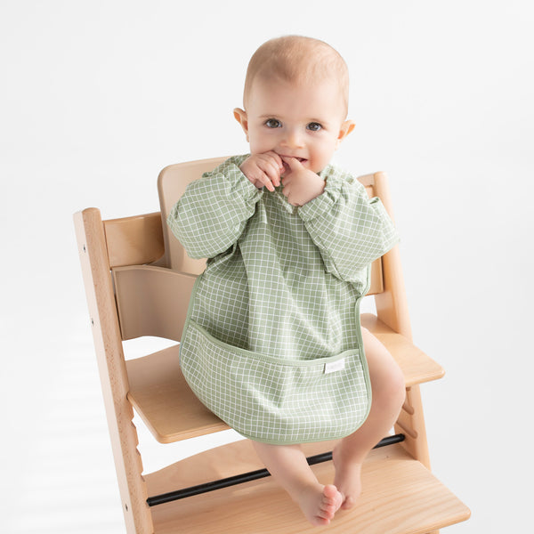 Messy Bib - Moss Grid