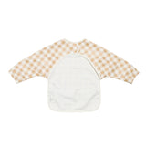 Messy Bib - Neutral Gingham