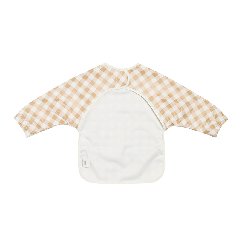 Messy Bib - Neutral Gingham