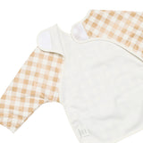 Messy Bib - Neutral Gingham
