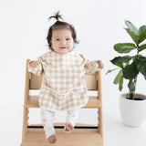 Messy Bib - Neutral Gingham