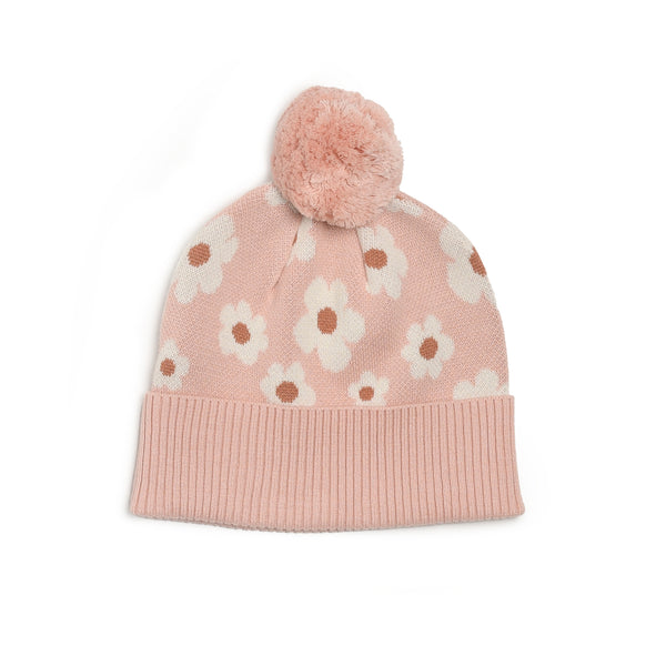 Jacquard Knit Beanie - Blossom