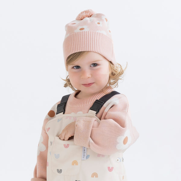 Jacquard Knit Beanie - Blossom