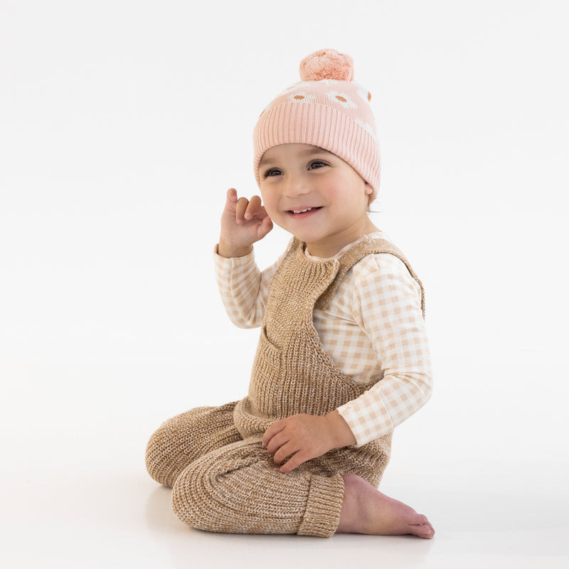 Jacquard Knit Beanie - Blossom