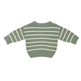 Chunky Knit Jumper - Sage Stripe