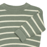 Chunky Knit Jumper - Sage Stripe