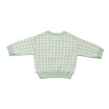 Jacquard Knit Jumper - Moss Grid