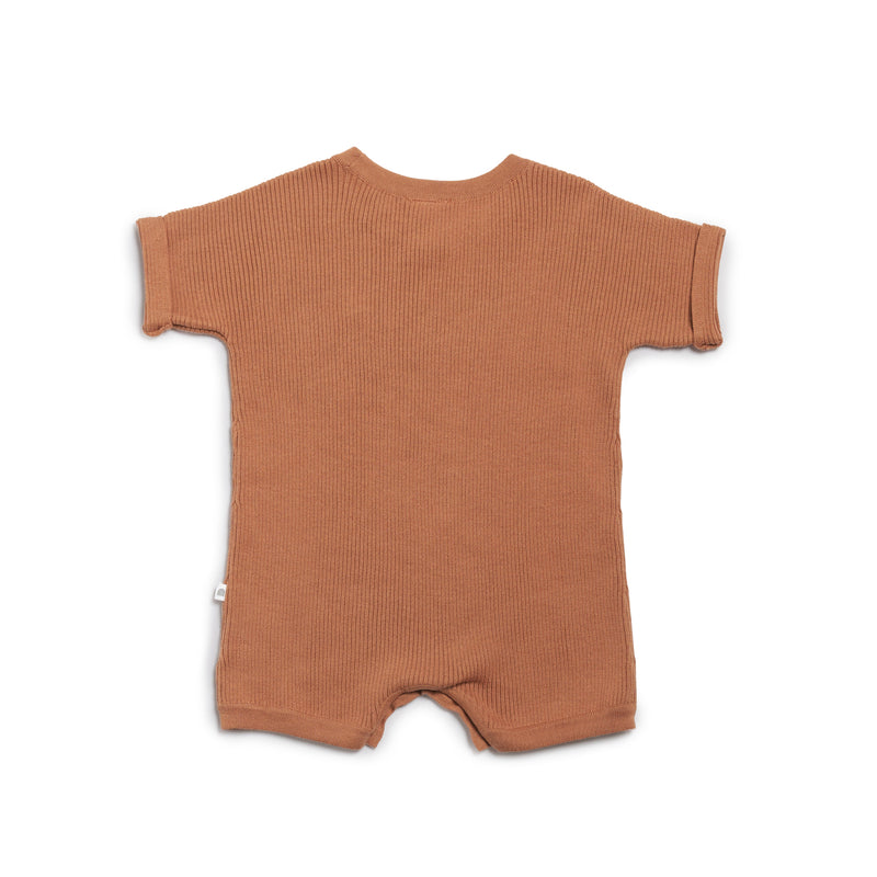 Slouchy Rib Knit Romper - Chia
