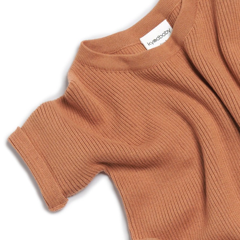 Slouchy Rib Knit Romper - Chia