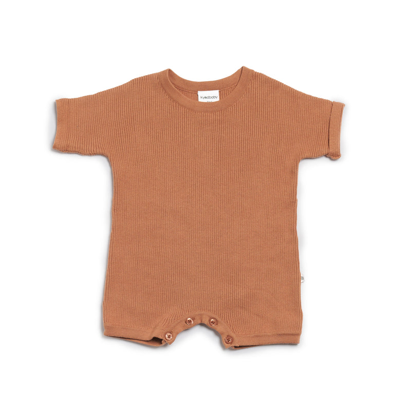 Slouchy Rib Knit Romper - Chia