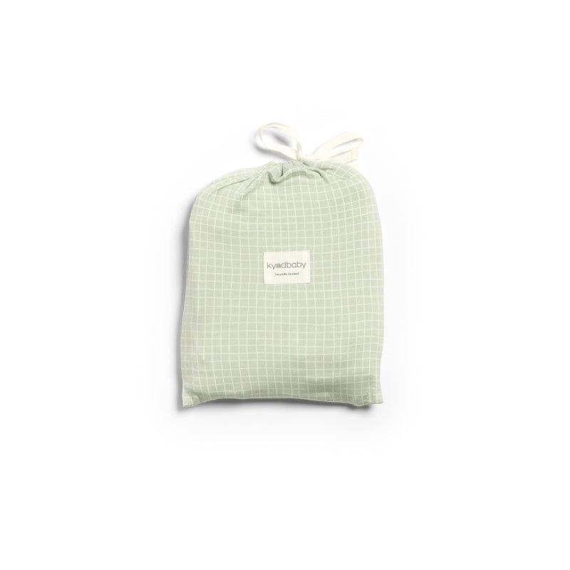 Large Stretchy Swaddle - Moss Grid