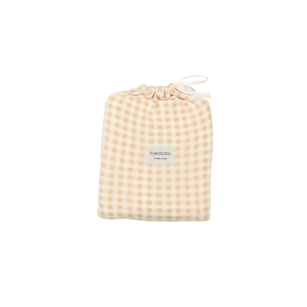 Large Stretchy Swaddle - Neutral Gingham