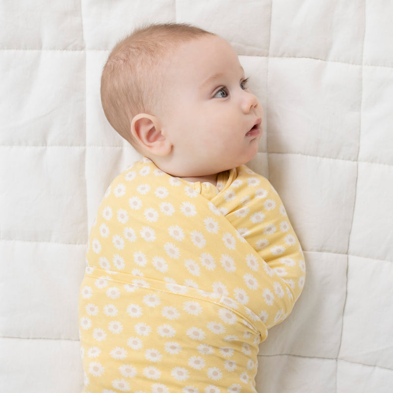 Large Stretchy Swaddle - Seaside Daisy