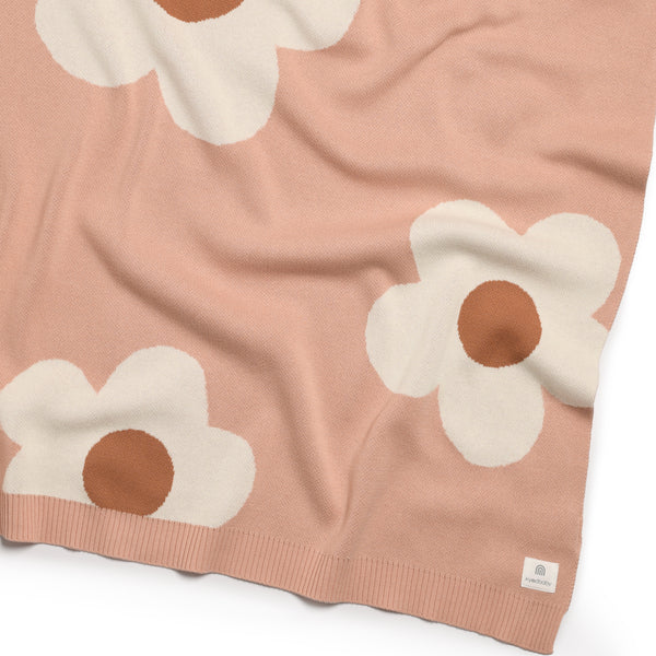 Organic Knitted Blanket  - Blossom