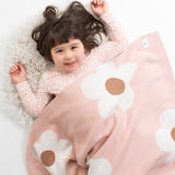 Organic Knitted Blanket  - Blossom