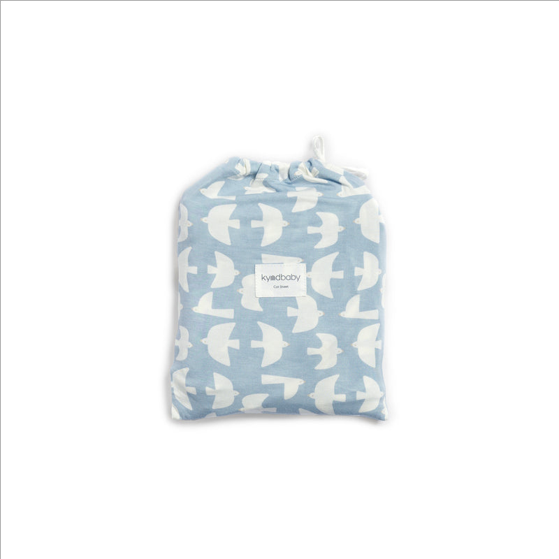 Fitted Cot Sheet - Flock of Seagulls