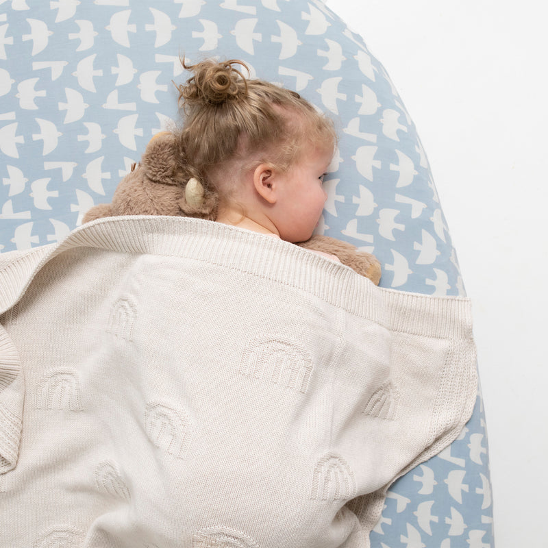 Fitted Cot Sheet - Flock of Seagulls
