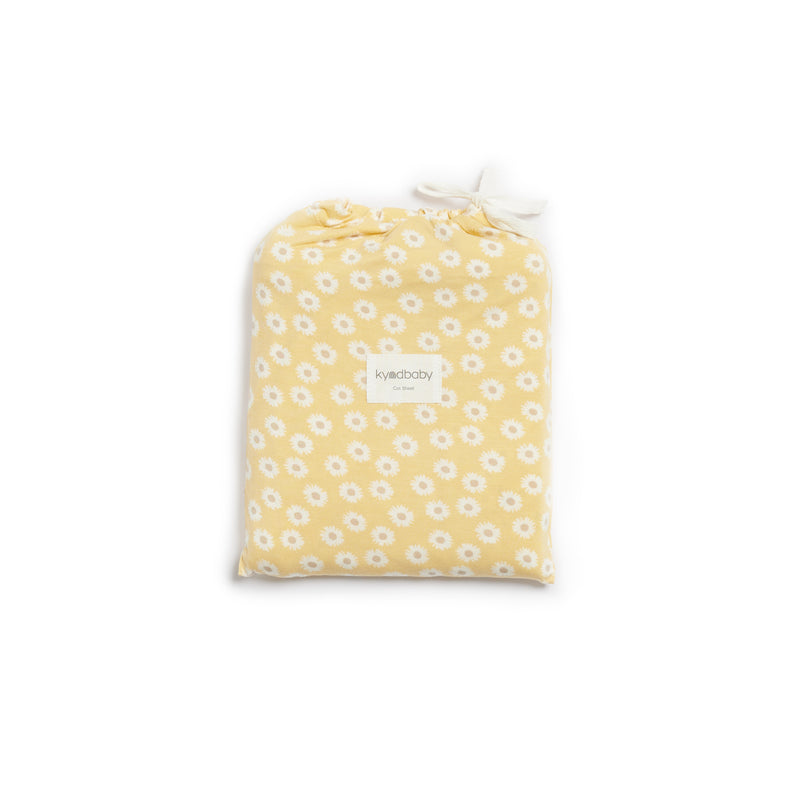 Fitted Cot Sheet - Seaside Daisy