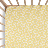 Fitted Cot Sheet - Seaside Daisy