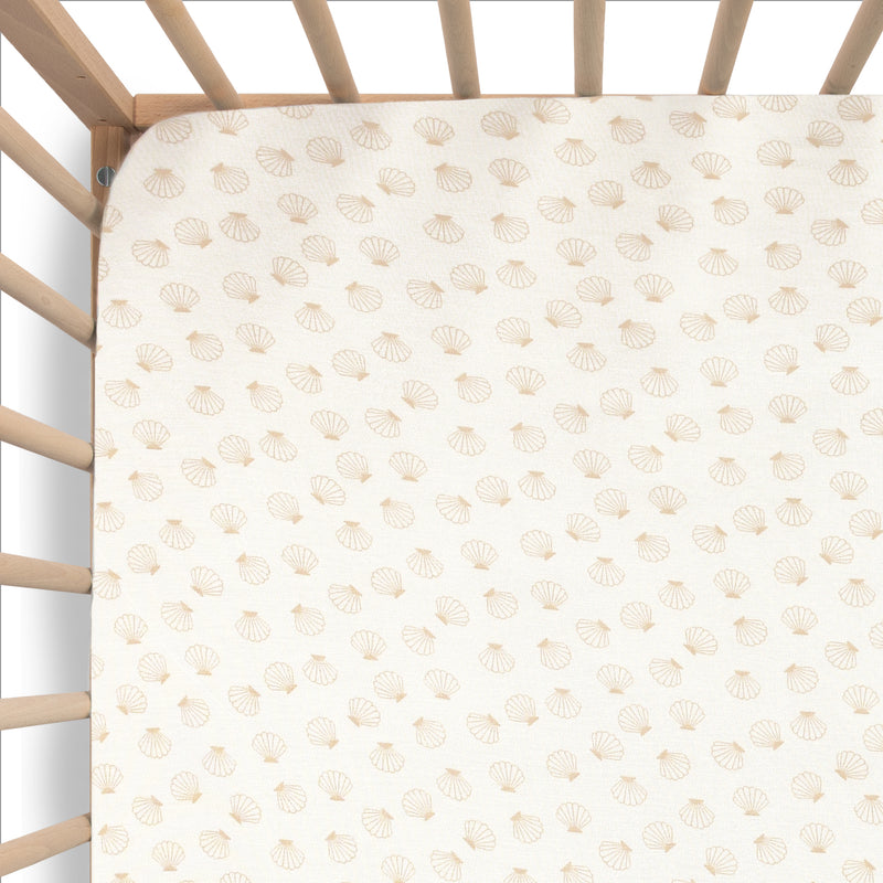 Fitted Cot Sheet - Shelly Beach