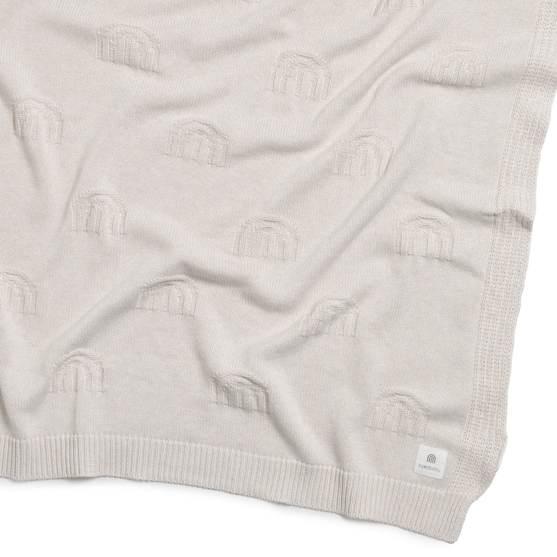 Rainbow Decorative Knit Blanket - Oatmeal Rainbow