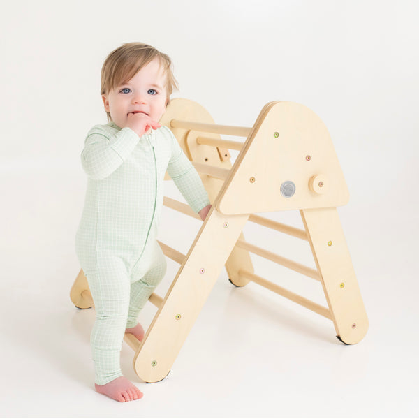 Day or Night Onesie - Moss Grid