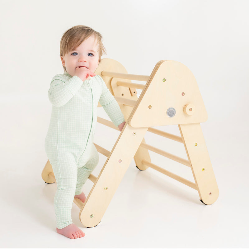 Day or Night Onesie - Moss Grid