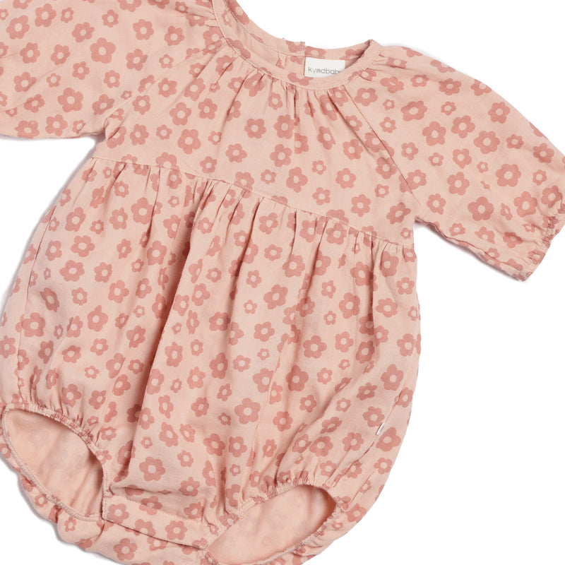 Bubble Suit Long Sleeve - Pink Clay Floral