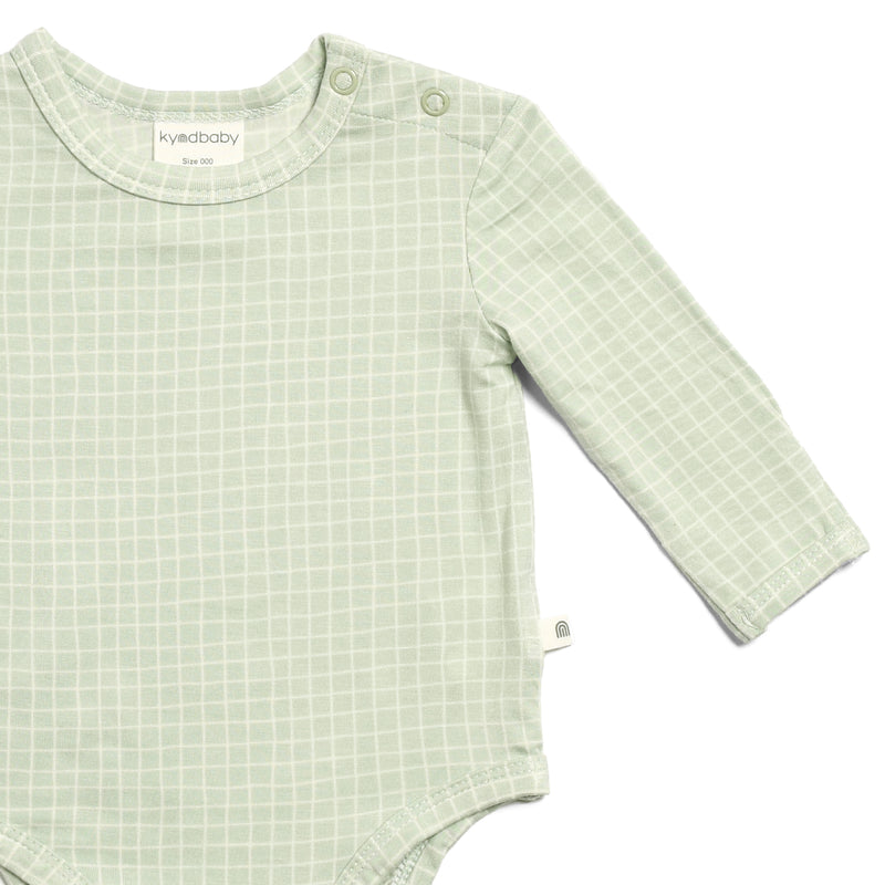 Comfy Bodysuit - Moss Grid