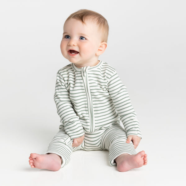Waffle Onesie - Gumnut Stripe