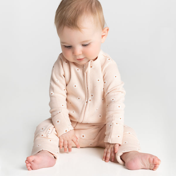 Waffle Onesie - Tiny Blossom