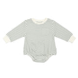 Waffle Jumper Romper - Gumnut Stripe