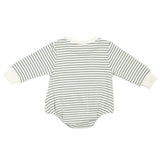 Waffle Jumper Romper - Gumnut Stripe