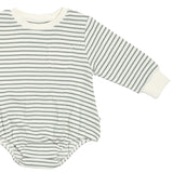 Waffle Jumper Romper - Gumnut Stripe
