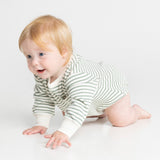 Waffle Jumper Romper - Gumnut Stripe