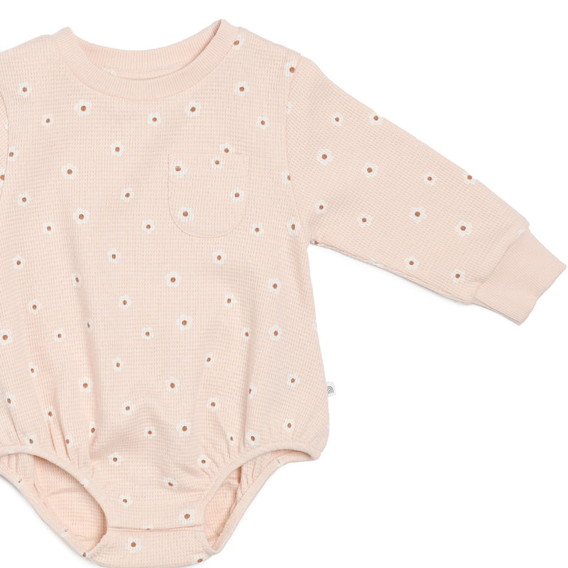 Waffle Jumper Romper - Tiny Blossom